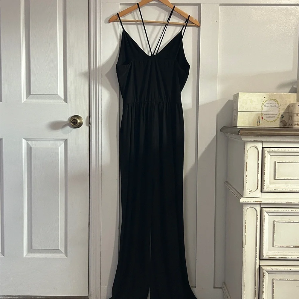 NWT Kayleigh Zenia Front Cross Strap Detail Jumpsuit Black Size Large - Picture 5 of 10